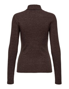 JERSEY ONLBIANCA L/S ROLL NECK TOP JRS Black Coffee Silver glitter 2