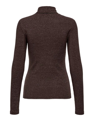 JERSEY ONLBIANCA L/S ROLL NECK TOP JRS Black Coffee Silver glitter