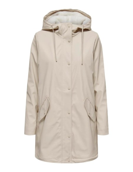 PARKA IMPERMEABLE ONLSALLY RAINCOAT OTW NOOS Oatmeal WHITE TEDDY