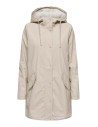 PARKA IMPERMEABLE ONLSALLY RAINCOAT OTW NOOS Oatmeal WHITE TEDDY