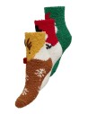 PACK DE CALCETINE ONLCHRISTMAS CHINELLE 3-SOCK BOX ACC High Risk Red SANTA-RAINDEAR-SNOWMAN