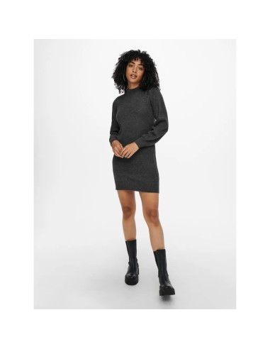 VESTIDO DE PUNTO JDYRUE LIFE L/S HIGH NECK DRESS KNT NOOS Dark Grey