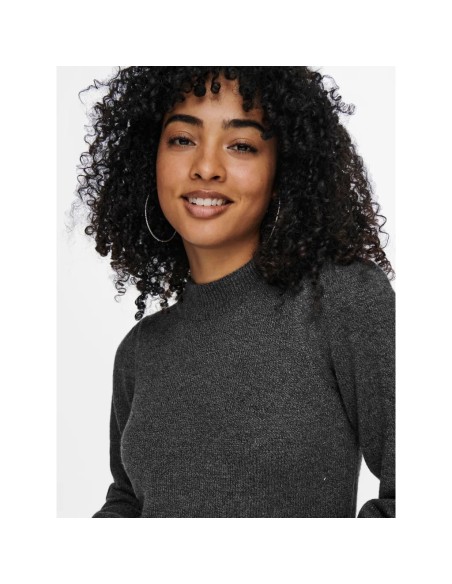 VESTIDO DE PUNTO JDYRUE LIFE L/S HIGH NECK DRESS KNT NOOS Dark Grey