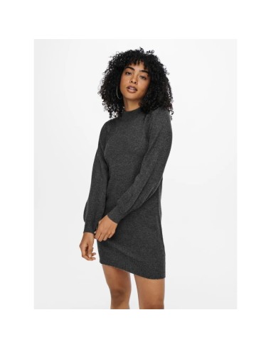 VESTIDO DE PUNTO JDYRUE LIFE L/S HIGH NECK DRESS KNT NOOS Dark Grey