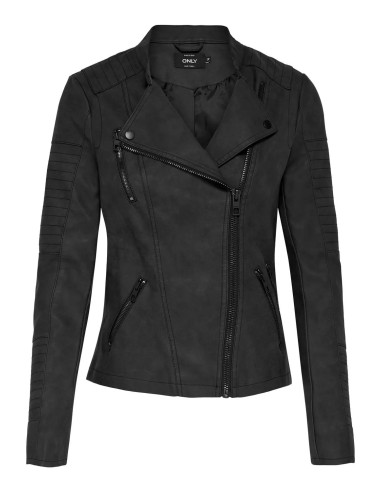 CAZADORA ONLAVA FAUX LEATHER BIKER OTW NOOS Black