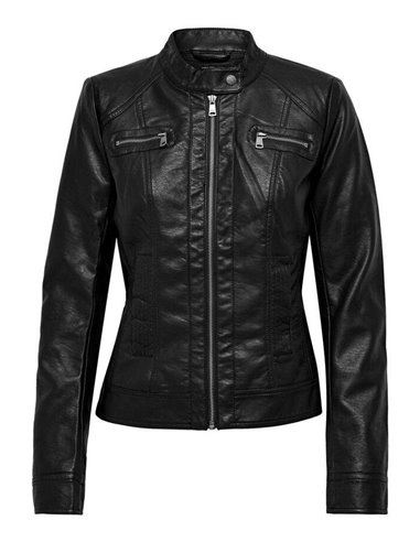 CHAQUETA BIKER POLIPIEL onlBANDIT Black/Negro