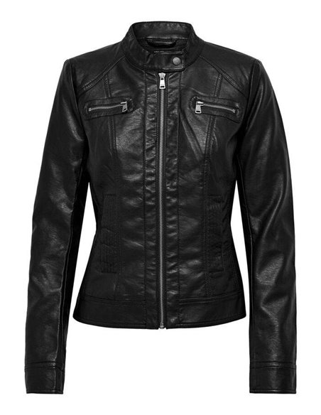 CHAQUETA BIKER POLIPIEL onlBANDIT Black/Negro