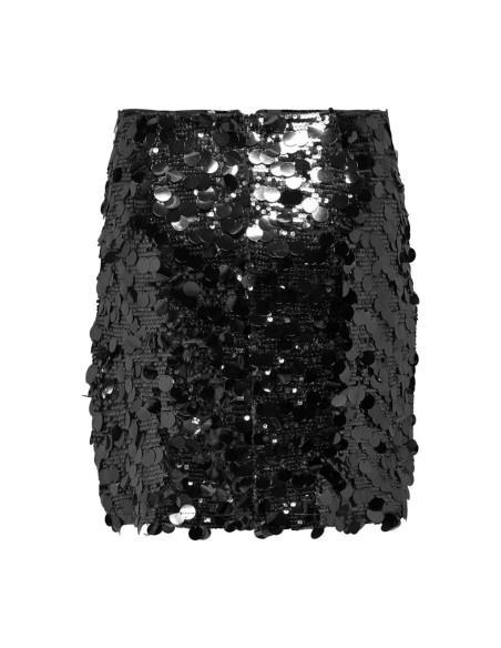FALDAS ONLJADEL SEQUINS SKIRT WVN Black W BLACK SEQUINS