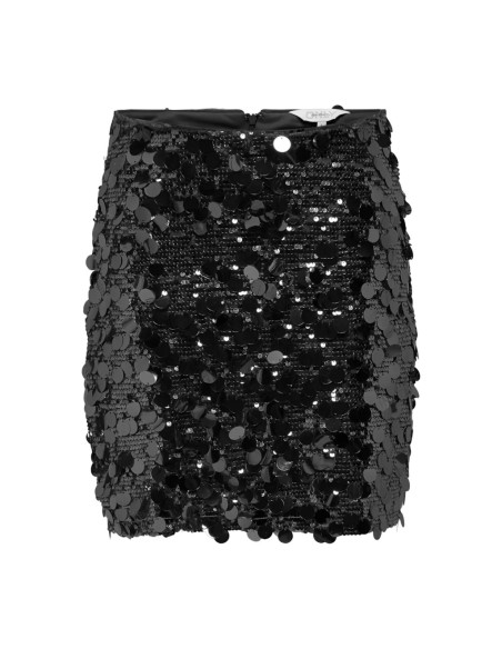 FALDAS ONLJADEL SEQUINS SKIRT WVN Black W BLACK SEQUINS