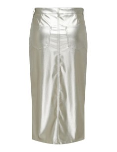 FALDA ONLLOLA-ELYNA HW METAL LONG SKIRT PNT  Silver 2
