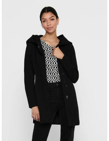 ABRIGO CON CAPUCHA ONLSEDONA LIGHT COAT OTW NOOS Black