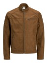 CHAQUETA DE PIEL JJEROCKY JACKET NOOS Cognac Fake suede