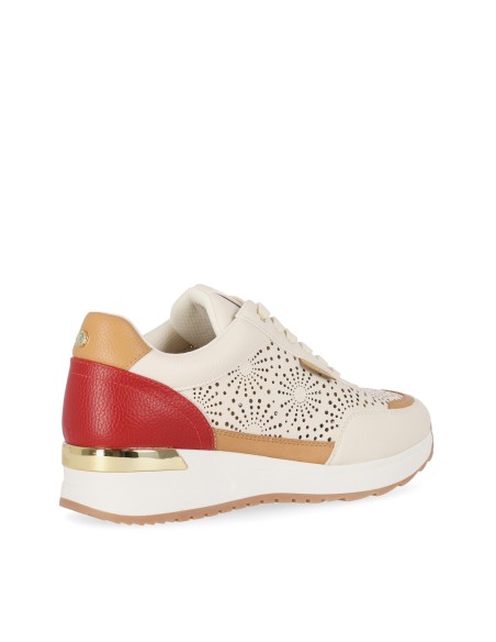 Zapatillas deportivas Piel Vegana de Mujer Chika10 Plano SERENA 24 Rojo/Red
