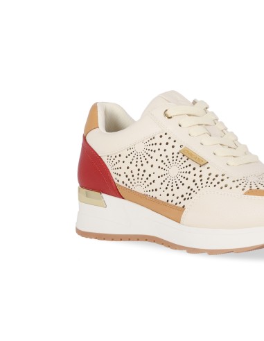 Zapatillas deportivas Piel Vegana de Mujer Chika10 Plano SERENA 24 Rojo/Red