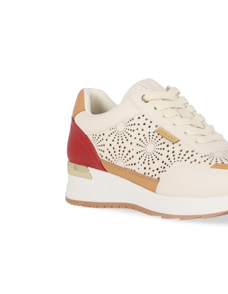 Zapatillas deportivas Piel Vegana de Mujer Chika10 Plano SERENA 24 Rojo/Red
