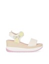 Sandalias Piel Vegana de Mujer Chika10 Cuña baja ROCO 08 Multicolor