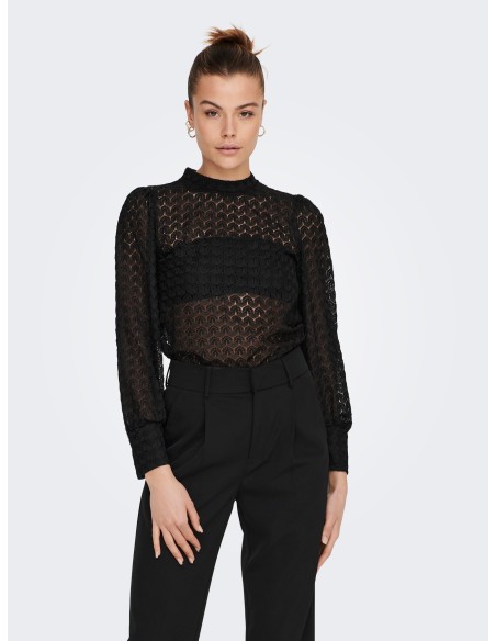 TOP ENCAJES JDYAVERY Black/Negro