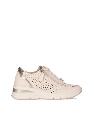 Zapatillas Piel Vegana de Mujer Chika10 Plano Fresh02 Beige