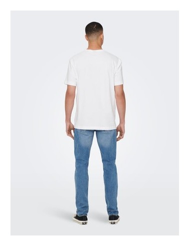 CAMISETA BÁSICA ONSMAX LIFE SS STITCH TEE NOOS White/Blanco