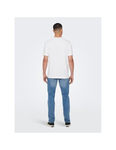 CAMISETA BÁSICA ONSMAX LIFE SS STITCH TEE NOOS White/Blanco