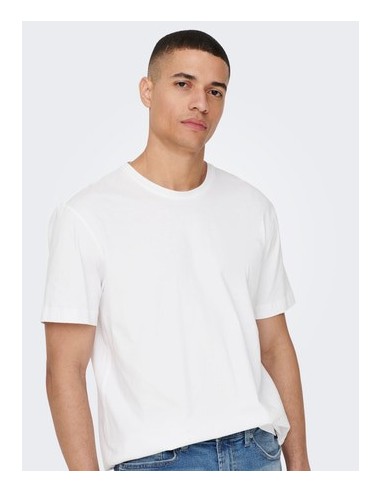 CAMISETA BÁSICA ONSMAX LIFE SS STITCH TEE NOOS White/Blanco