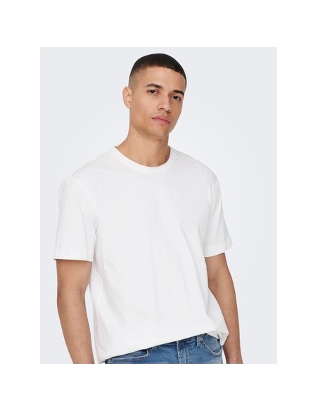 CAMISETA BÁSICA ONSMAX LIFE SS STITCH TEE NOOS White/Blanco