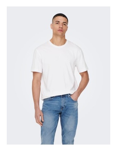 CAMISETA BÁSICA ONSMAX LIFE SS STITCH TEE NOOS White/Blanco