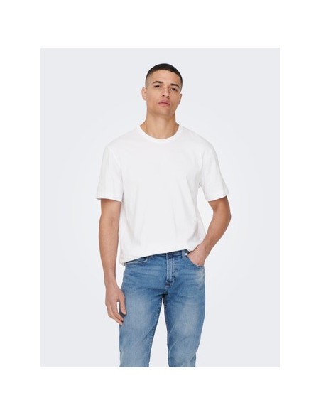 CAMISETA BÁSICA ONSMAX LIFE SS STITCH TEE NOOS White/Blanco