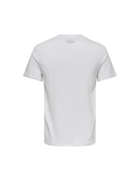 CAMISETA BÁSICA ONSMAX LIFE SS STITCH TEE NOOS White/Blanco