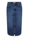 FALDA VAQUERA JDYMOON HW MIDI SLIT SKIRT MIX DNM Dark Blue Denim