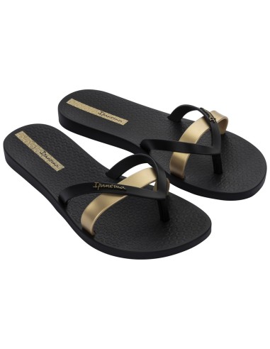 CHANCLA PLANA IPANEMA KIREI Black-Gold/Negro-Oro