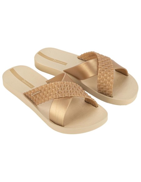 SANDALIA IPANEMA SENSE SLIDE FEM Beige/Gold SANDALIA IPANEMA SENSE SLIDE FEM Beige/Gold