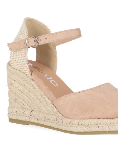 Sandalias Tejido de Mujer Chika10 Cuña alta Nude