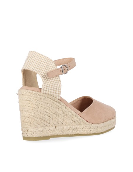 Sandalias Tejido de Mujer Chika10 Cuña alta Nude