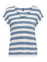 ONLLIRA LIFE S/S V-NECK TOP JRS NOOS Infinity Cloud dancer