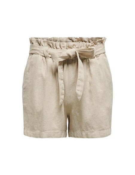 JDYSAY MW LINEN BELT SHORTS WVN NOOS Oatmeal MELANGE JDYSAY MW LINEN BELT SHORTS WVN NOOS Oatmeal MELANGE