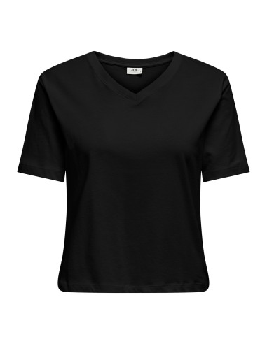 CAMISETA JDYREX S/S V NECK TOP JRS DIA Black/Negro
