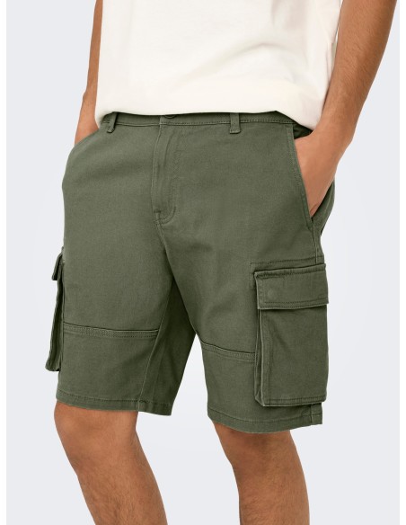 BERMUDAS ONSCAM CARGO DEEP GREEN
