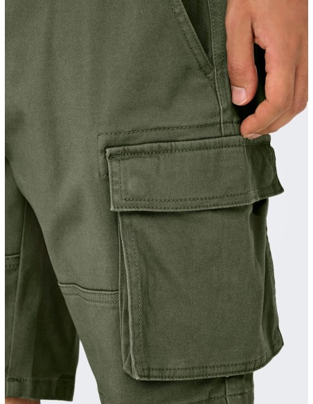 BERMUDAS ONSCAM CARGO DEEP GREEN