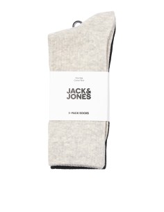 PACK E CALCETINES JACSOHO TENNIS SOCKS 3 PACK NOOS Black White - Light Grey Melange