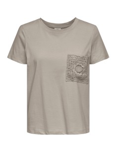 CAMISETA JDYSELMA S/S CROCHET POCKET TOP JRS NOOS Chateau Gray