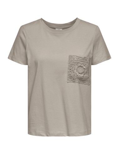 CAMISETA JDYSELMA S/S CROCHET POCKET TOP JRS NOOS Chateau Gray