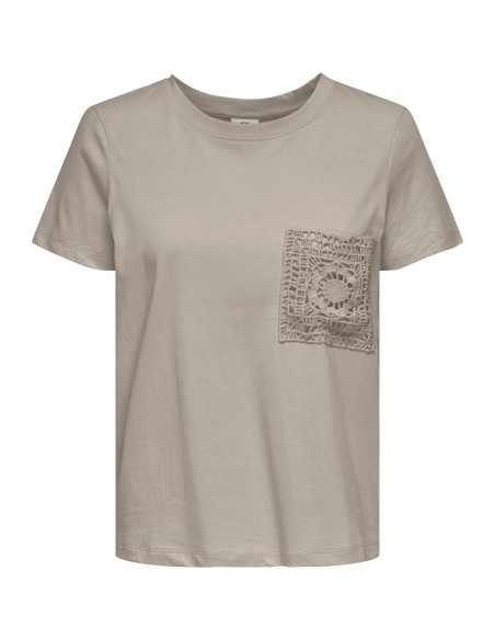 CAMISETA JDYSELMA S/S CROCHET POCKET TOP JRS NOOS Chateau Gray