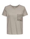 CAMISETA JDYSELMA S/S CROCHET POCKET TOP JRS NOOS Chateau Gray