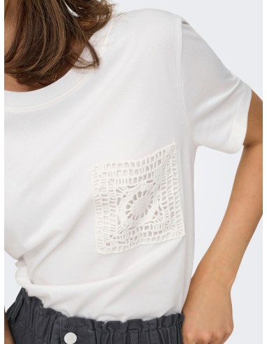 CAMISETA JDYSELMA S/S CROCHET POCKET TOP JRS NOOS Cloud Dancer