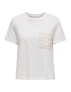 CAMISETA JDYSELMA S/S CROCHET POCKET TOP JRS NOOS Cloud Dancer