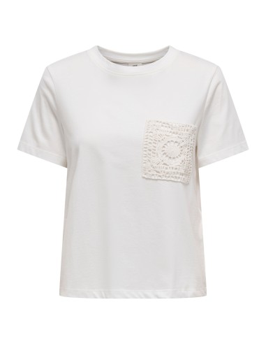 CAMISETA JDYSELMA S/S CROCHET POCKET TOP JRS NOOS Cloud Dancer