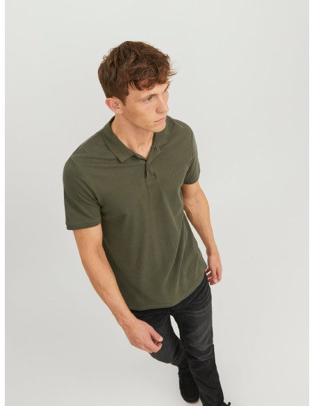 POLO JJEBASIC POLO SS NOOS Olive Night SLIM FIT