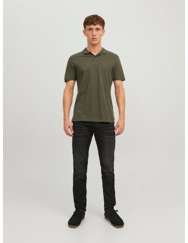 POLO JJEBASIC POLO SS NOOS Olive Night SLIM FIT