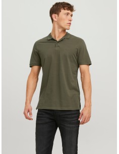 POLO JJEBASIC POLO SS NOOS Olive Night SLIM FIT 2
